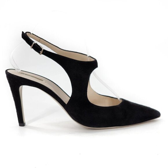 GIORGIO ARMANI Pumps Suede Leather Ankle Strap Heels - Picture 5 of 12